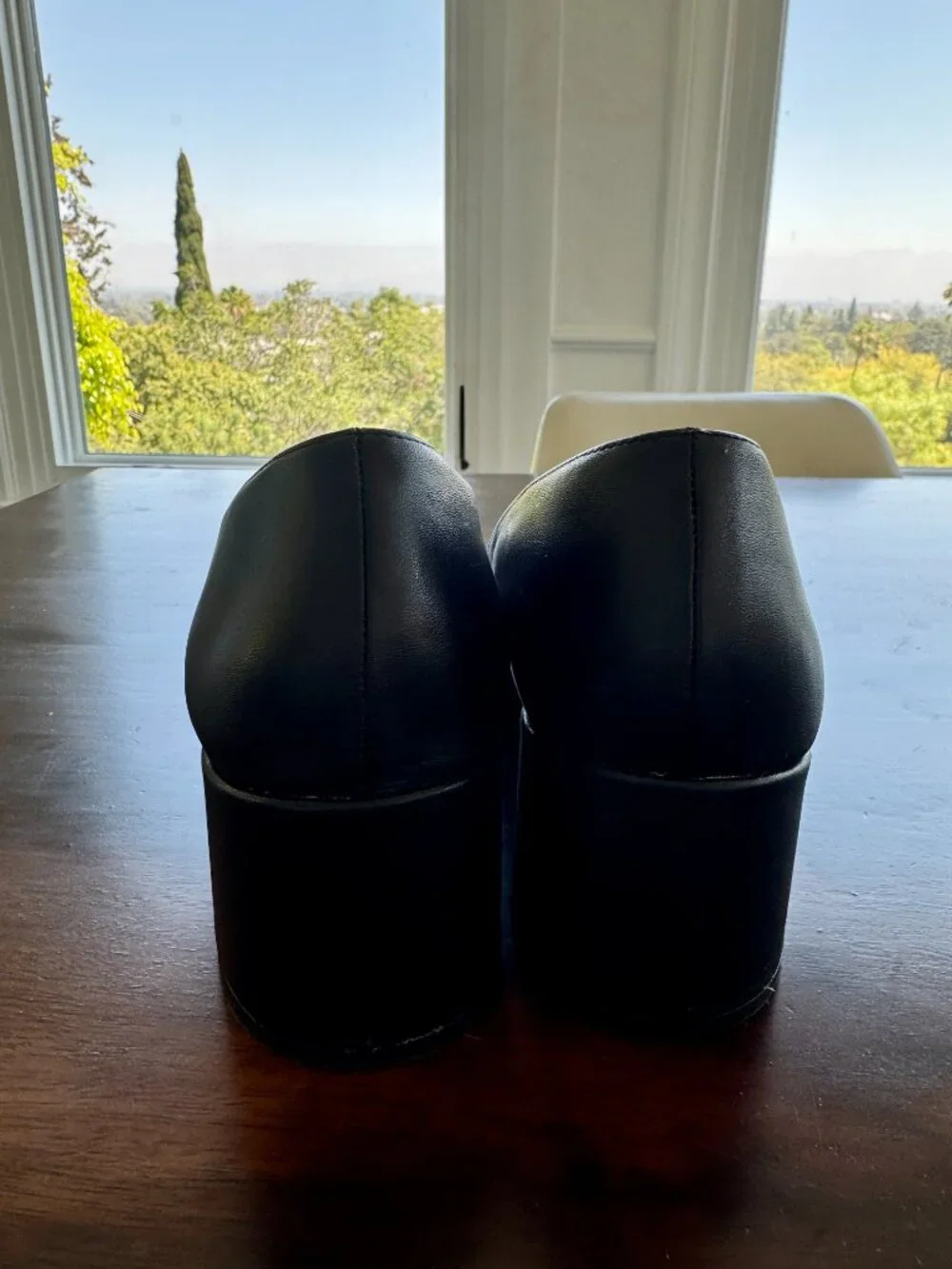 COACH Nea Block Heel Leather Horsebit Loafer